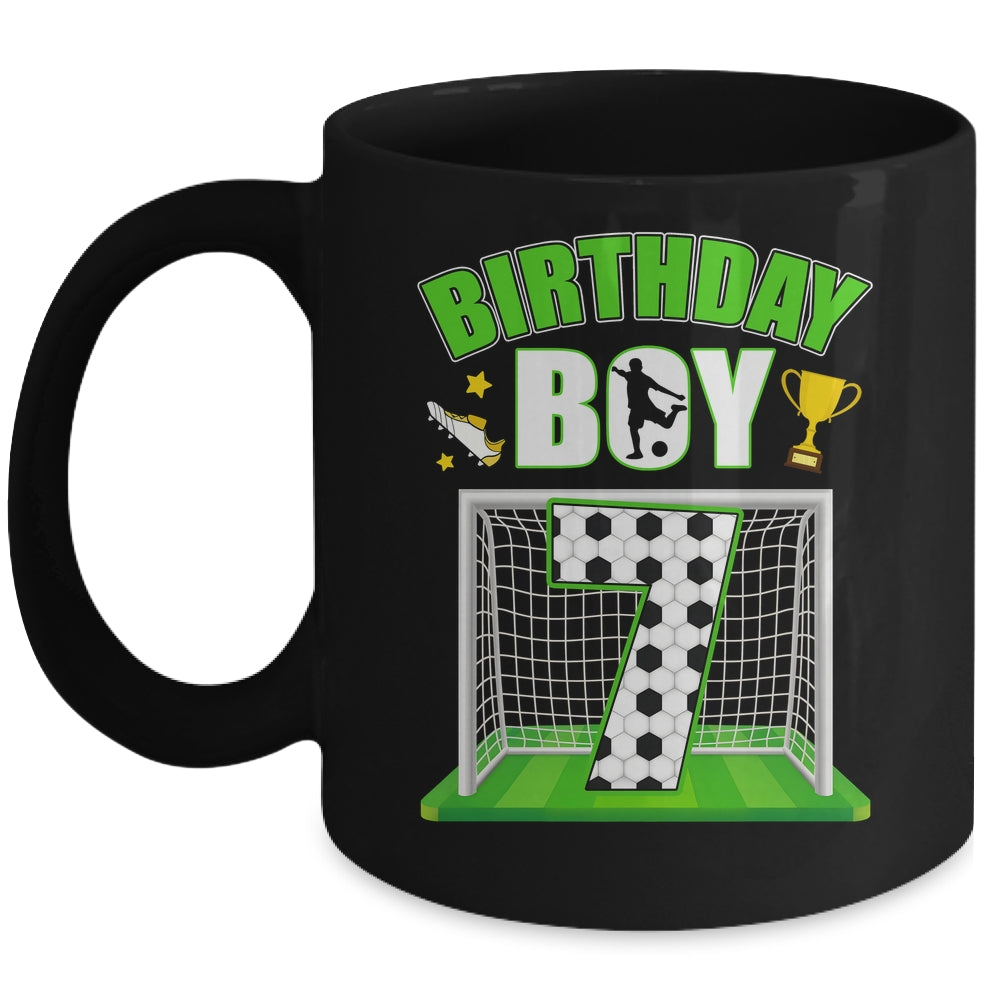 Soccer 7th Birthday Boy 7 Year Old Sport 7yr Boys Party Mug | teecentury