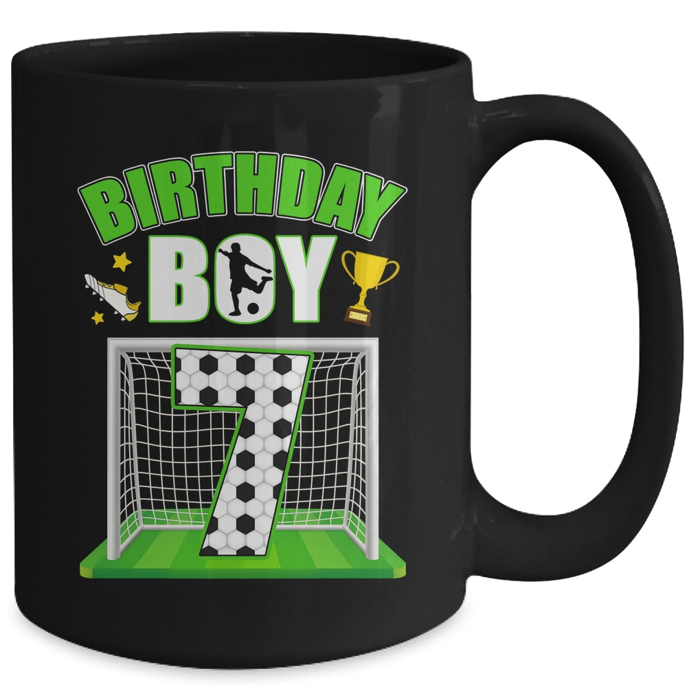 Soccer 7th Birthday Boy 7 Year Old Sport 7yr Boys Party Mug | teecentury