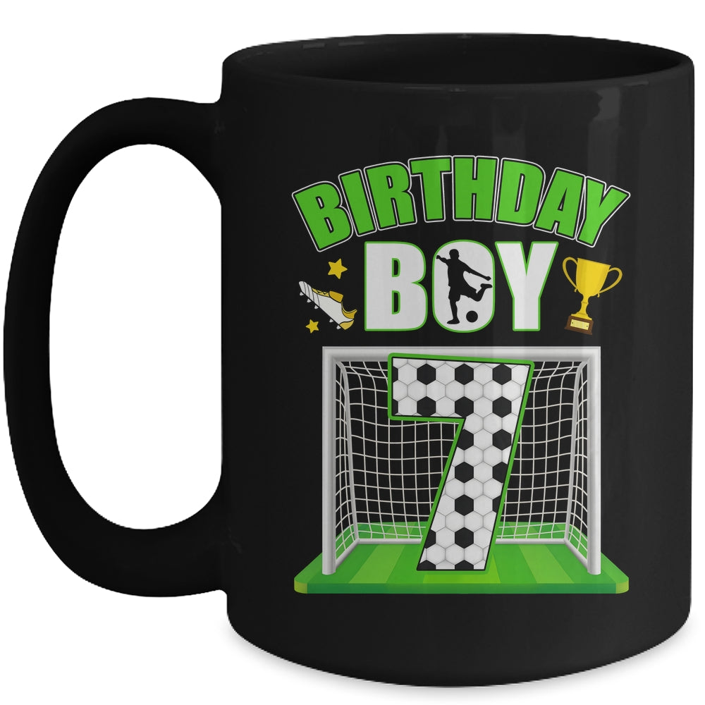 Soccer 7th Birthday Boy 7 Year Old Sport 7yr Boys Party Mug | teecentury
