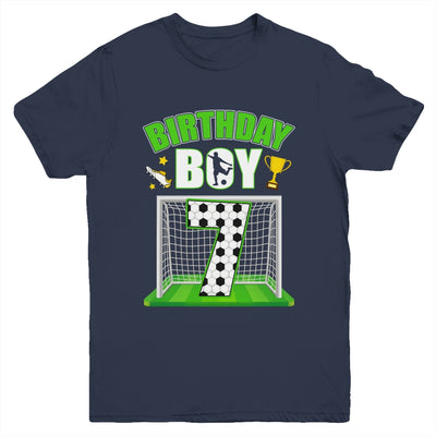 Soccer 7th Birthday Boy 7 Year Old Sport 7yr Boys Party Youth Shirt | teecentury