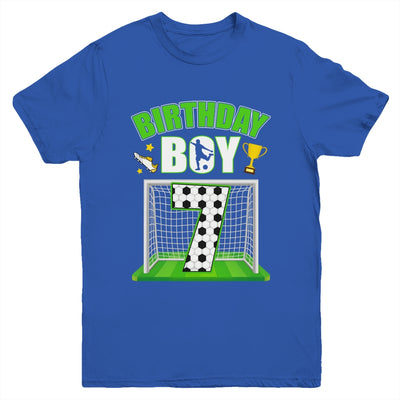 Soccer 7th Birthday Boy 7 Year Old Sport 7yr Boys Party Youth Shirt | teecentury