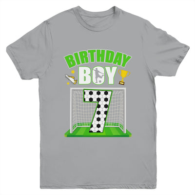 Soccer 7th Birthday Boy 7 Year Old Sport 7yr Boys Party Youth Shirt | teecentury