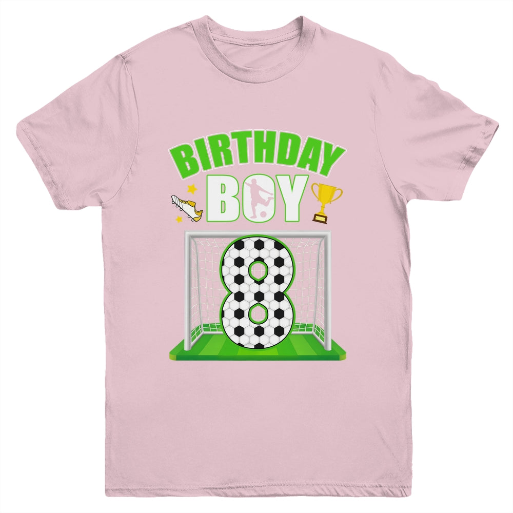 Soccer 8th Birthday Boy 8 Year Old Sport 7yr Boys Party Youth Shirt | teecentury