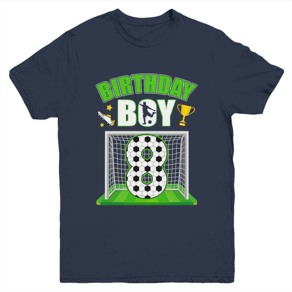 Soccer 8th Birthday Boy 8 Year Old Sport 7yr Boys Party Youth Shirt | teecentury
