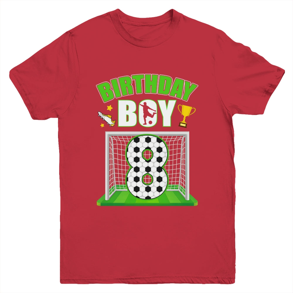 Soccer 8th Birthday Boy 8 Year Old Sport 7yr Boys Party Youth Shirt | teecentury