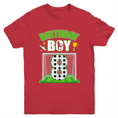 Soccer 8th Birthday Boy 8 Year Old Sport 7yr Boys Party Youth Shirt | teecentury