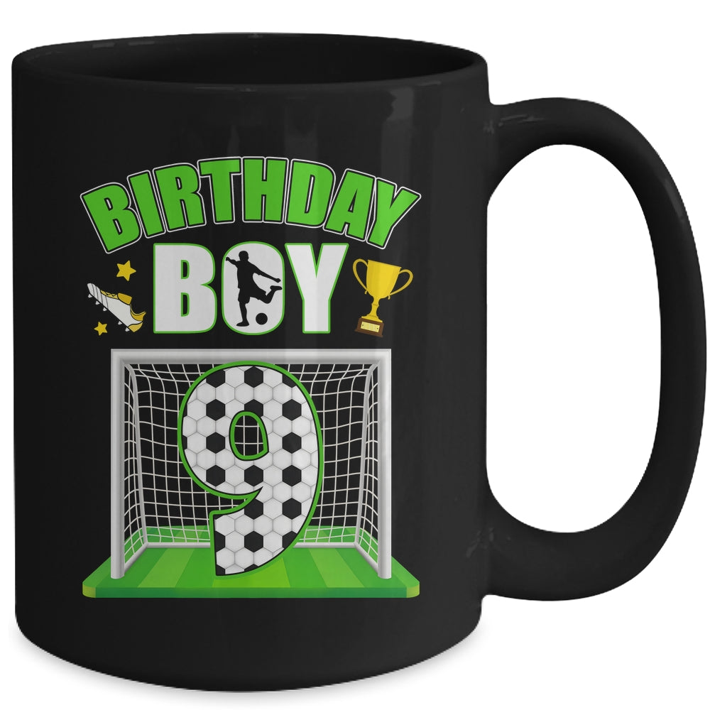 Soccer 9th Birthday Boy 9 Year Old Sport 7yr Boys Party Mug | teecentury