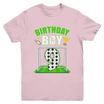 Soccer 9th Birthday Boy 9 Year Old Sport 7yr Boys Party Youth Shirt | teecentury