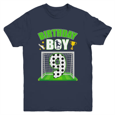 Soccer 9th Birthday Boy 9 Year Old Sport 7yr Boys Party Youth Shirt | teecentury