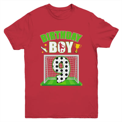 Soccer 9th Birthday Boy 9 Year Old Sport 7yr Boys Party Youth Shirt | teecentury