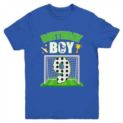 Soccer 9th Birthday Boy 9 Year Old Sport 7yr Boys Party Youth Shirt | teecentury