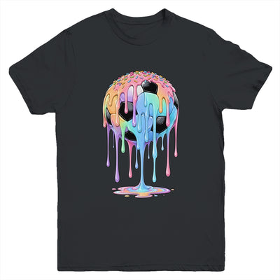 Soccer Ball Ice Cream Dripping Cute Soccer Drip Boys Girls Youth Shirt | teecentury