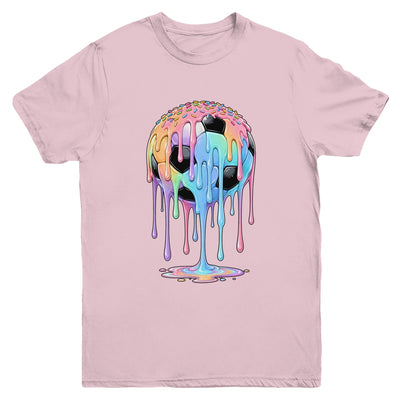 Soccer Ball Ice Cream Dripping Cute Soccer Drip Boys Girls Youth Shirt | teecentury