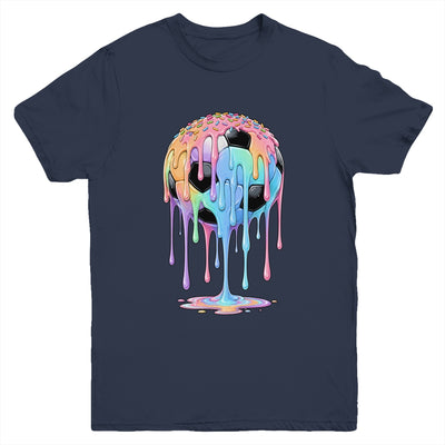 Soccer Ball Ice Cream Dripping Cute Soccer Drip Boys Girls Youth Shirt | teecentury