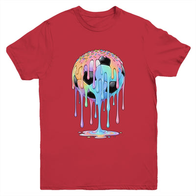Soccer Ball Ice Cream Dripping Cute Soccer Drip Boys Girls Youth Shirt | teecentury