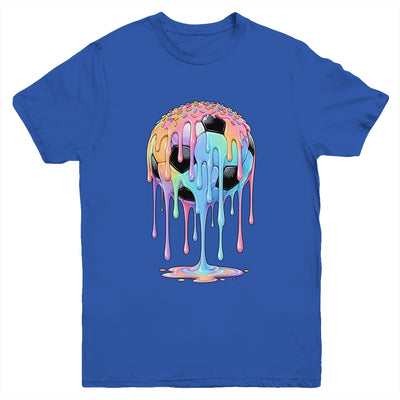 Soccer Ball Ice Cream Dripping Cute Soccer Drip Boys Girls Youth Shirt | teecentury