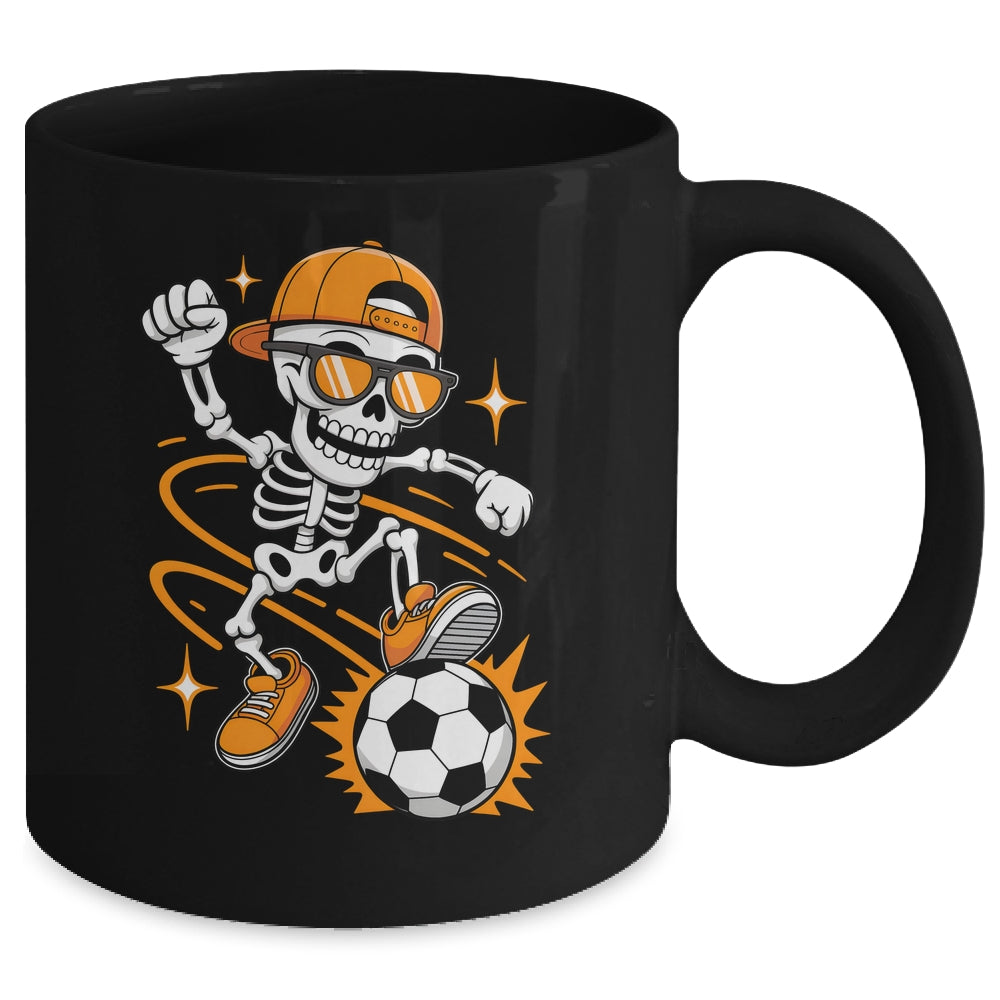 Soccer Halloween Skeleton Funny Soccer For Teens Boys Men Mug | teecentury