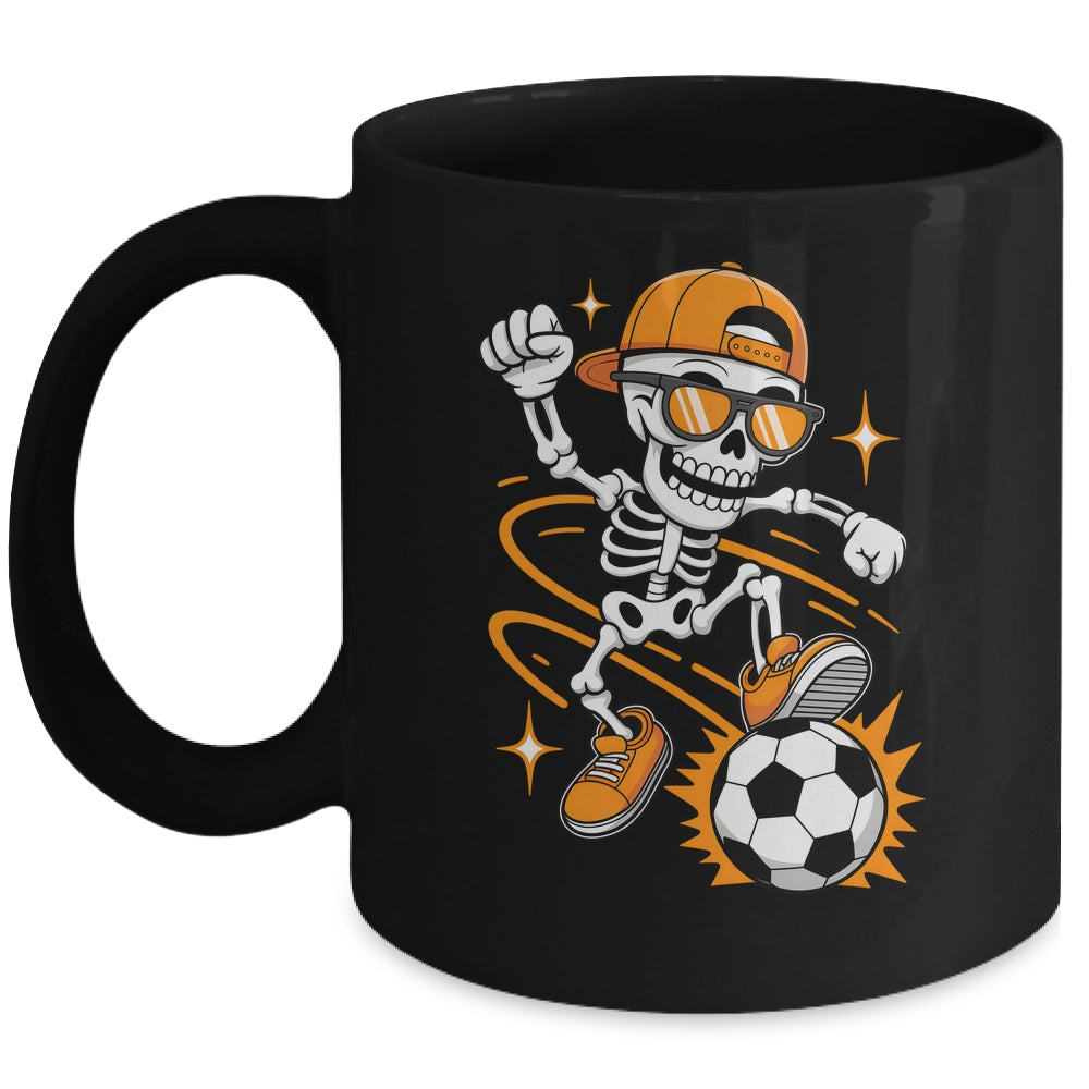 Soccer Halloween Skeleton Funny Soccer For Teens Boys Men Mug | teecentury