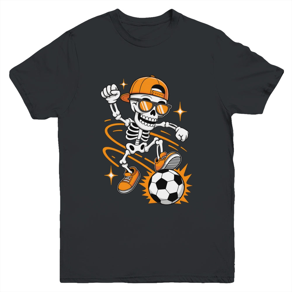 Soccer Halloween Skeleton Funny Soccer For Teens Boys Men Youth Shirt | teecentury