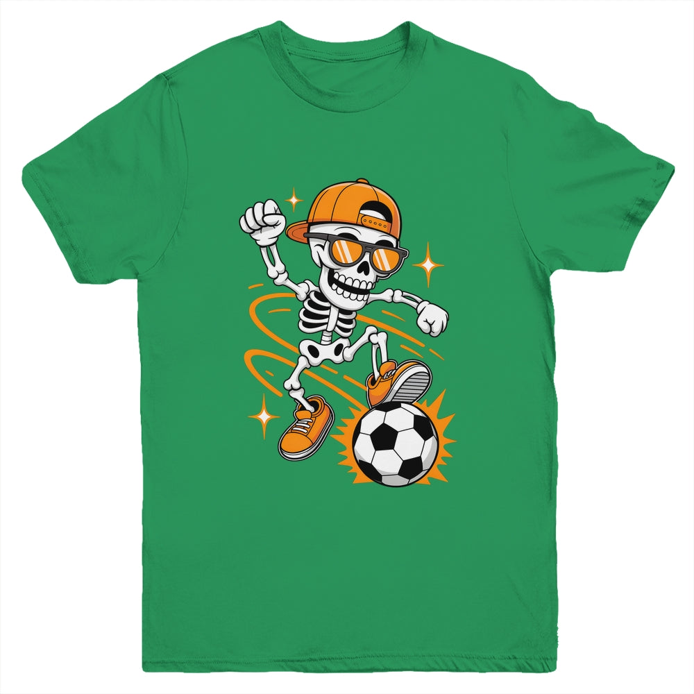 Soccer Halloween Skeleton Funny Soccer For Teens Boys Men Youth Shirt | teecentury