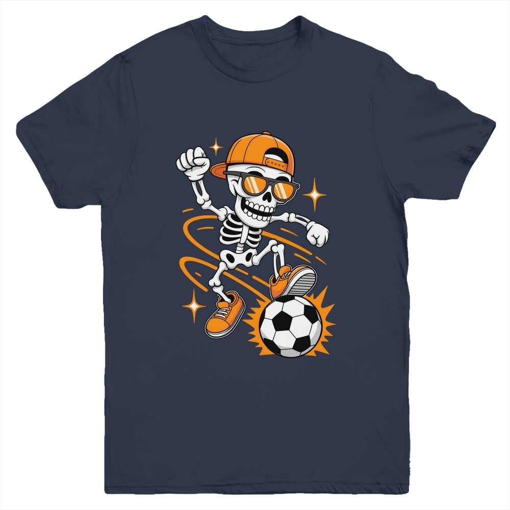 Soccer Halloween Skeleton Funny Soccer For Teens Boys Men Youth Shirt | teecentury