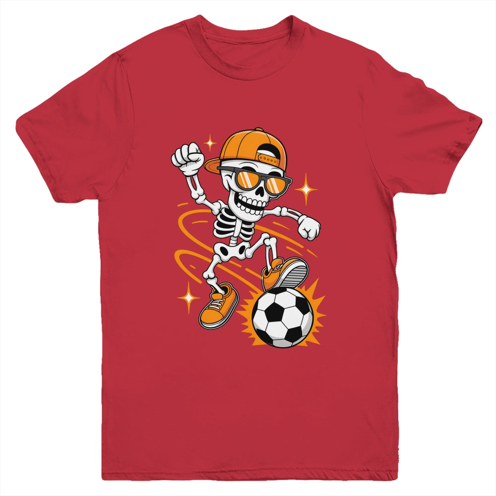 Soccer Halloween Skeleton Funny Soccer For Teens Boys Men Youth Shirt | teecentury