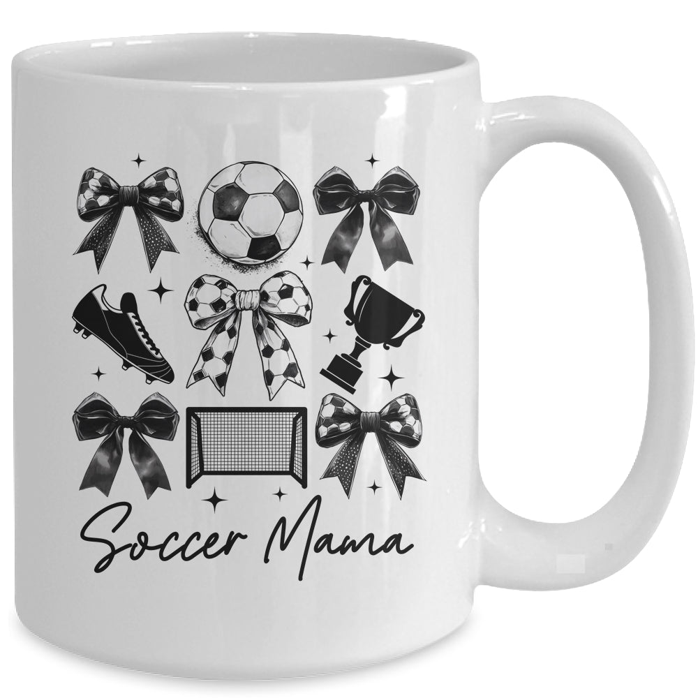Soccer Mama Coquette Bow Soccer Mom Soccer Season Mug | teecentury