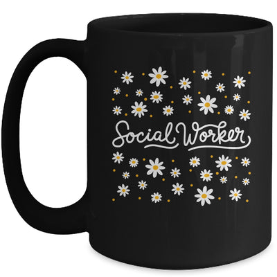 Social Worker Flower Floral Caseworker Social Work Month Mug | teecentury