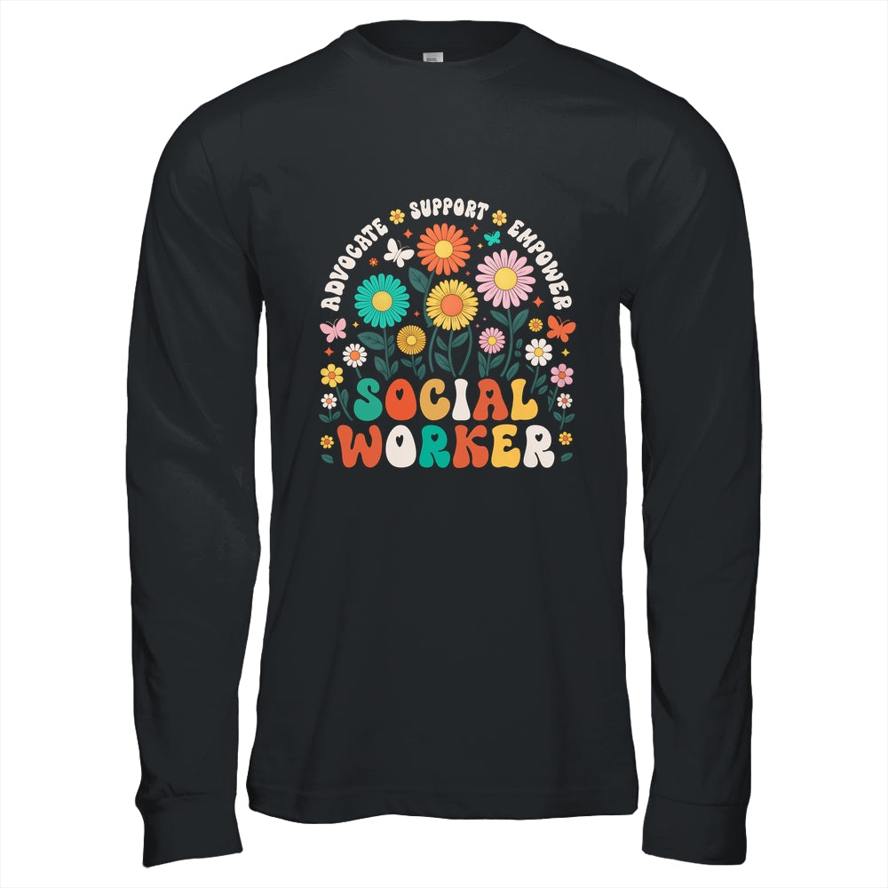 Social Worker Social Work Month Funny Work Love Groovy Shirt & Hoodie | teecentury