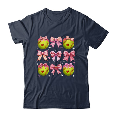 Softball Coquette Bow Softball Mom Mothers Day Softball Mama Shirt & Tank Top | teecentury