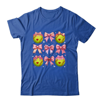 Softball Coquette Bow Softball Mom Mothers Day Softball Mama Shirt & Tank Top | teecentury
