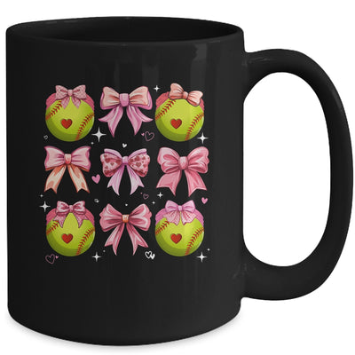 Softball Coquette Bow Softball Mom Mothers Day Softball Mama Mug | teecentury