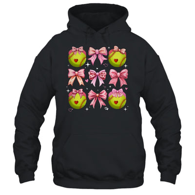 Softball Coquette Bow Softball Mom Mothers Day Softball Mama Shirt & Tank Top | teecentury