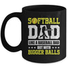 Softball Dad Like A Baseball But With Bigger Balls Fathers Mug | teecentury