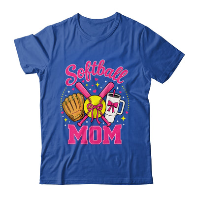 Softball Mom Player Game Day Coquette Pink Bow Shirt & Tank Top | teecentury