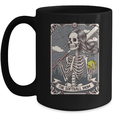 Softball Mom Tarot Card Skeleton Softball Mama Mothers Day Mug | teecentury
