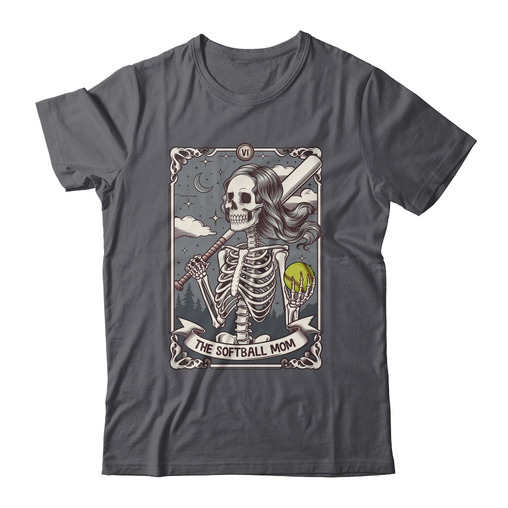 Softball Mom Tarot Card Skeleton Softball Mama Mothers Day Shirt & Tank Top | teecentury