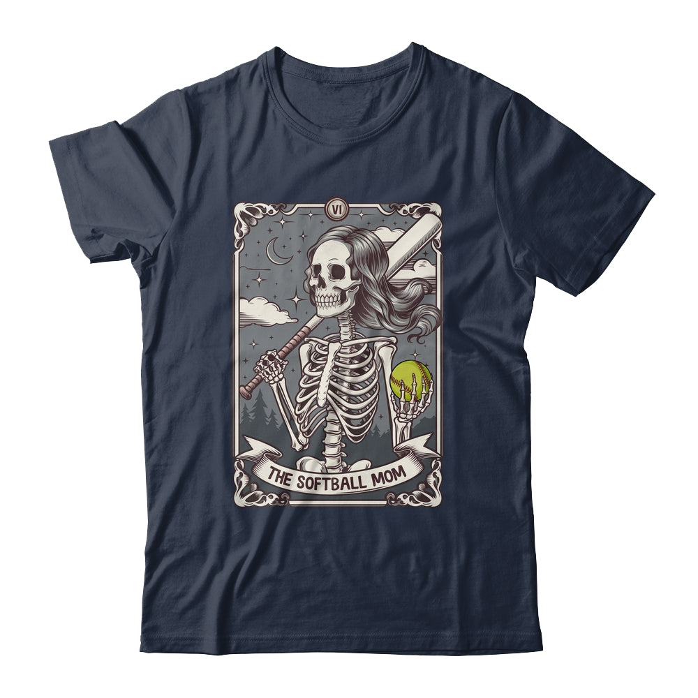 Softball Mom Tarot Card Skeleton Softball Mama Mothers Day Shirt & Tank Top | teecentury