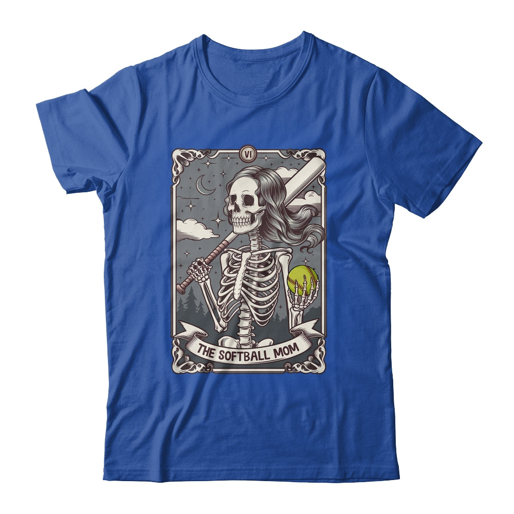 Softball Mom Tarot Card Skeleton Softball Mama Mothers Day Shirt & Tank Top | teecentury