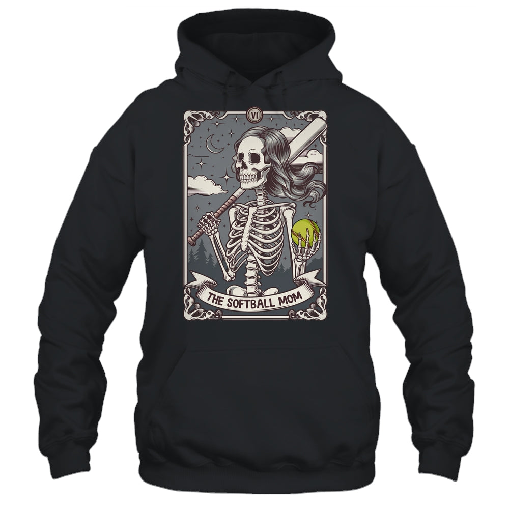 Softball Mom Tarot Card Skeleton Softball Mama Mothers Day Shirt & Tank Top | teecentury