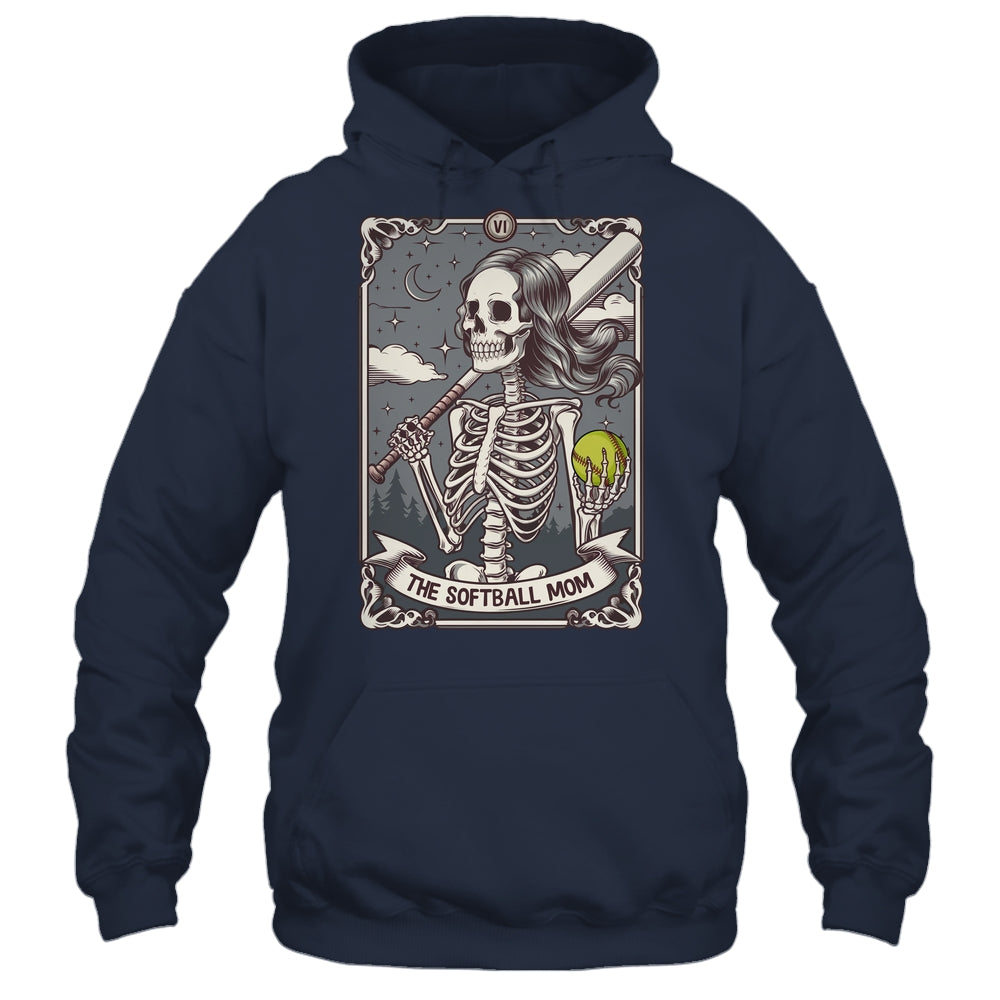 Softball Mom Tarot Card Skeleton Softball Mama Mothers Day Shirt & Tank Top | teecentury