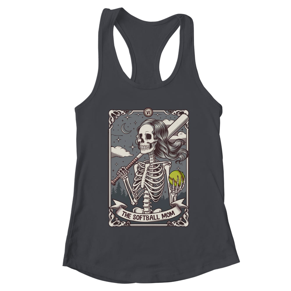 Softball Mom Tarot Card Skeleton Softball Mama Mothers Day Shirt & Tank Top | teecentury