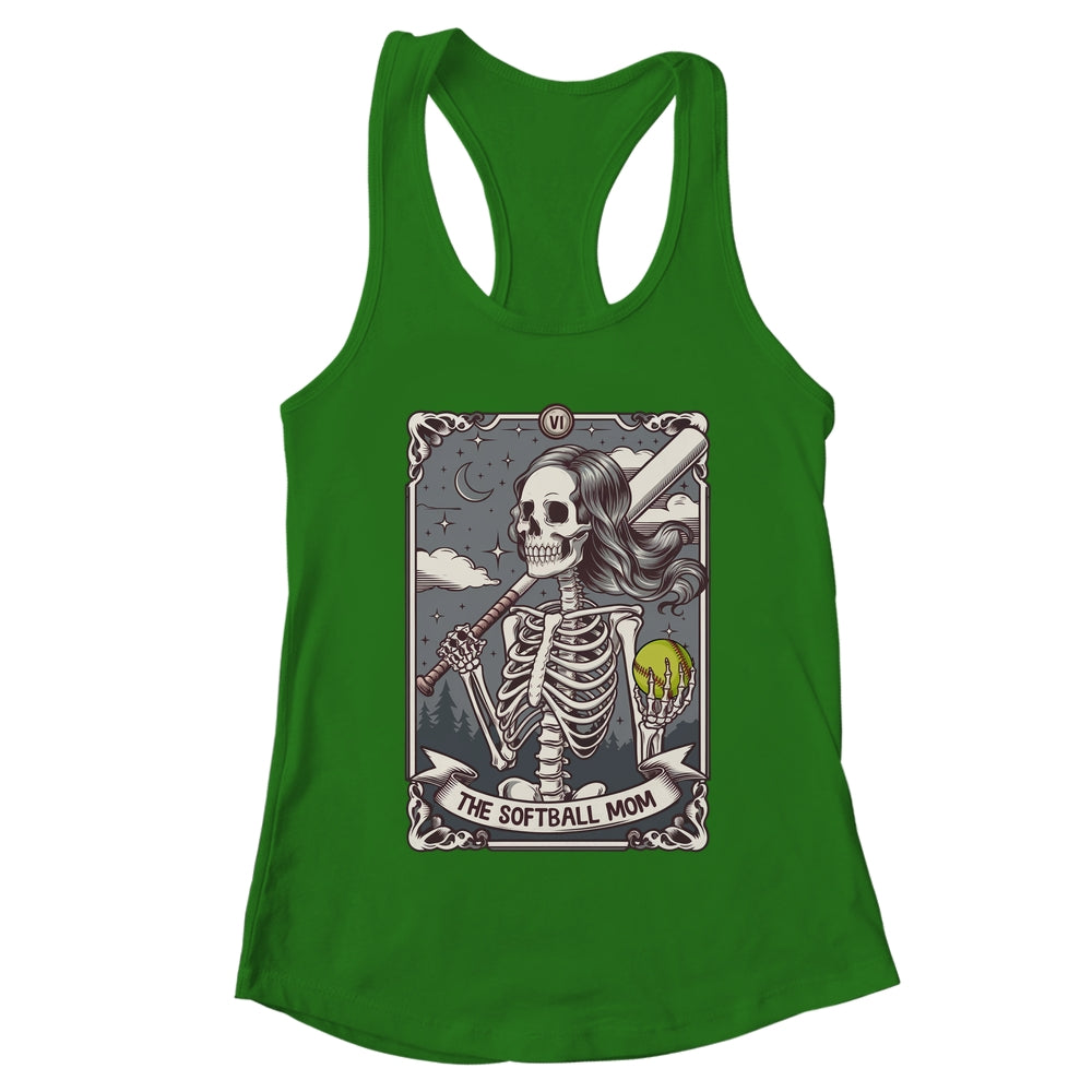 Softball Mom Tarot Card Skeleton Softball Mama Mothers Day Shirt & Tank Top | teecentury
