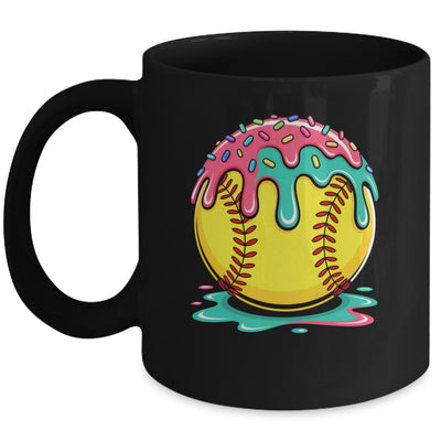 Softball Player Teen Girls Softball Drip Girls Ice Cream Mug | teecentury