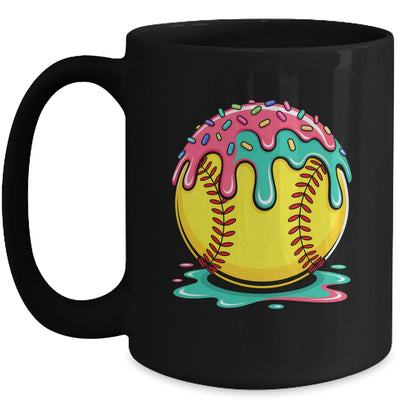Softball Player Teen Girls Softball Drip Girls Ice Cream Mug | teecentury