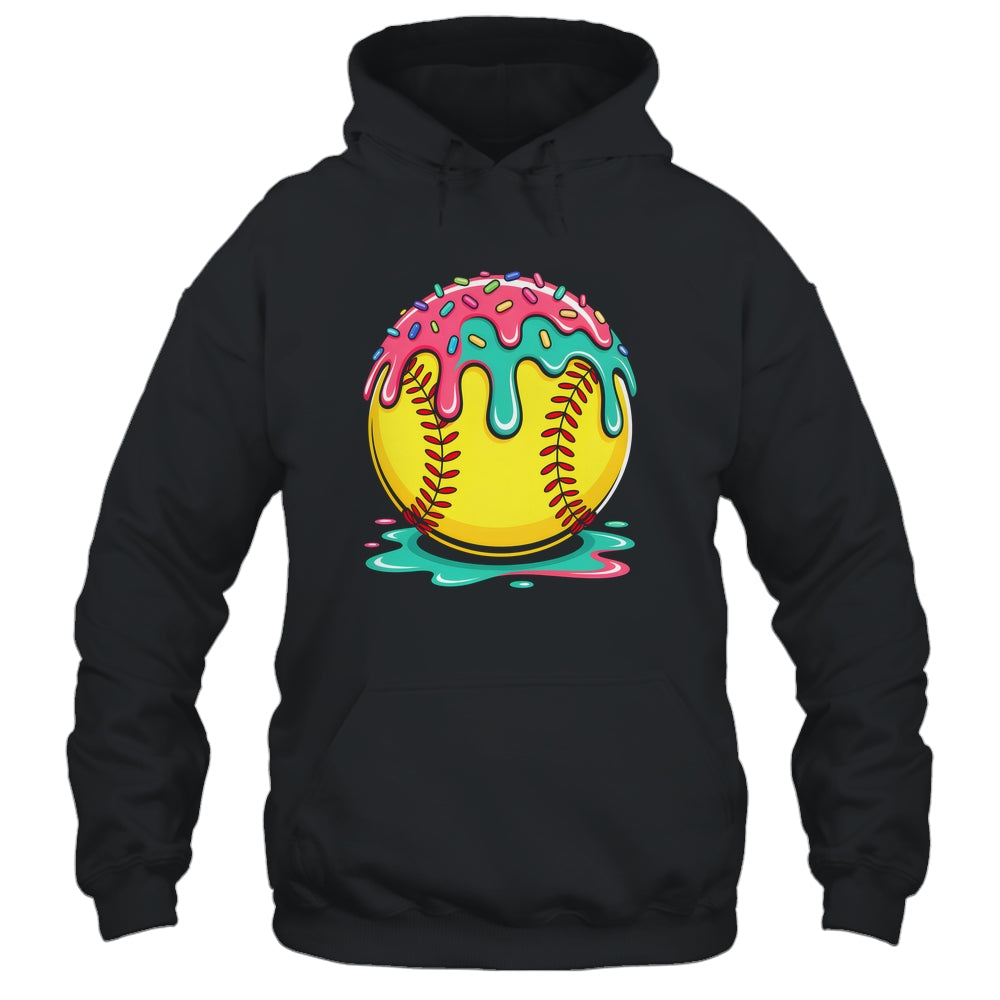 Softball Player Teen Girls Softball Drip Girls Ice Cream Shirt & Tank Top | teecentury