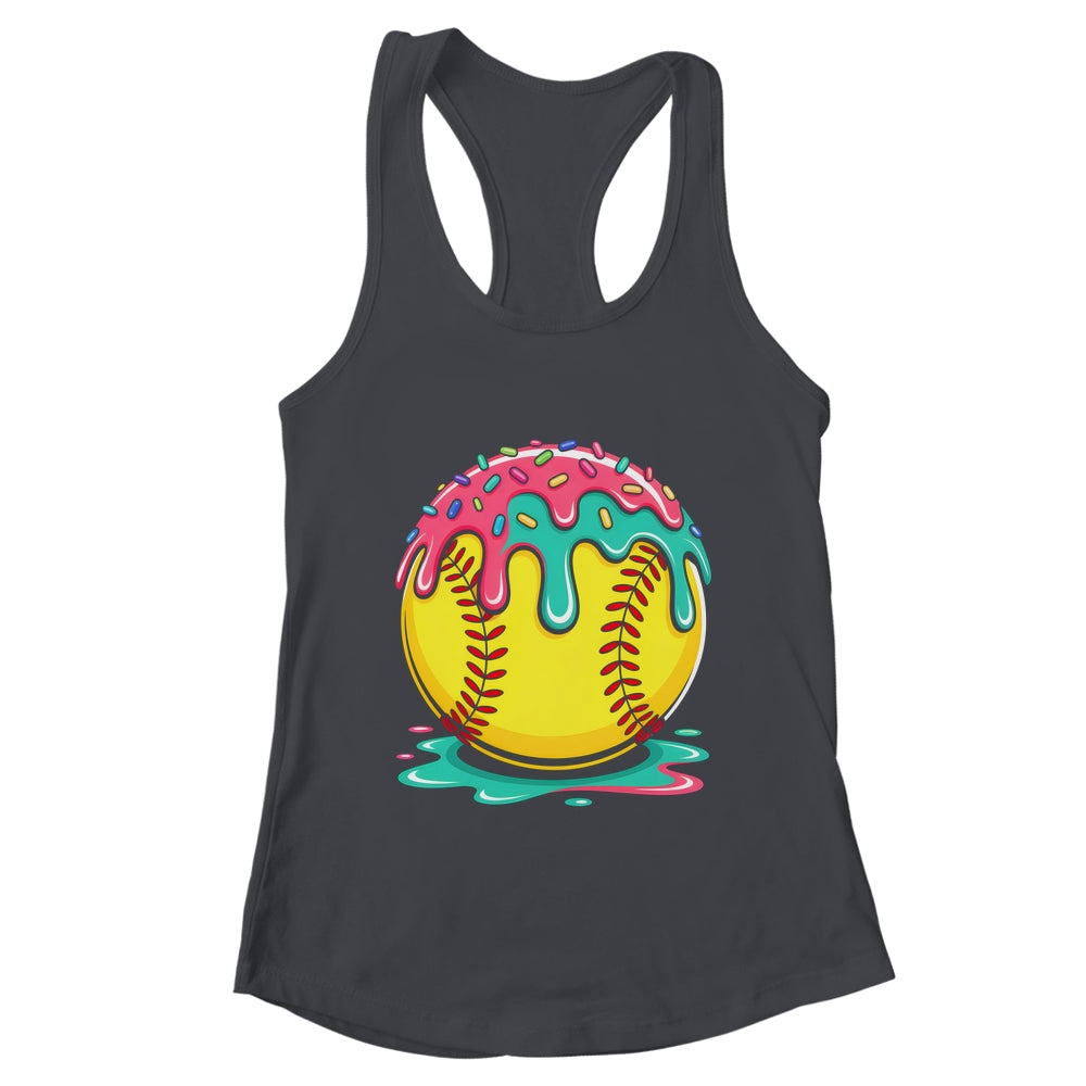 Softball Player Teen Girls Softball Drip Girls Ice Cream Shirt & Tank Top | teecentury