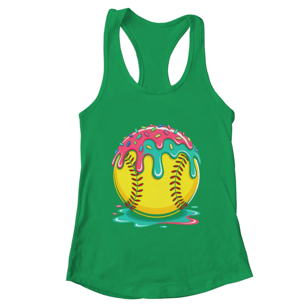 Softball Player Teen Girls Softball Drip Girls Ice Cream Shirt & Tank Top | teecentury