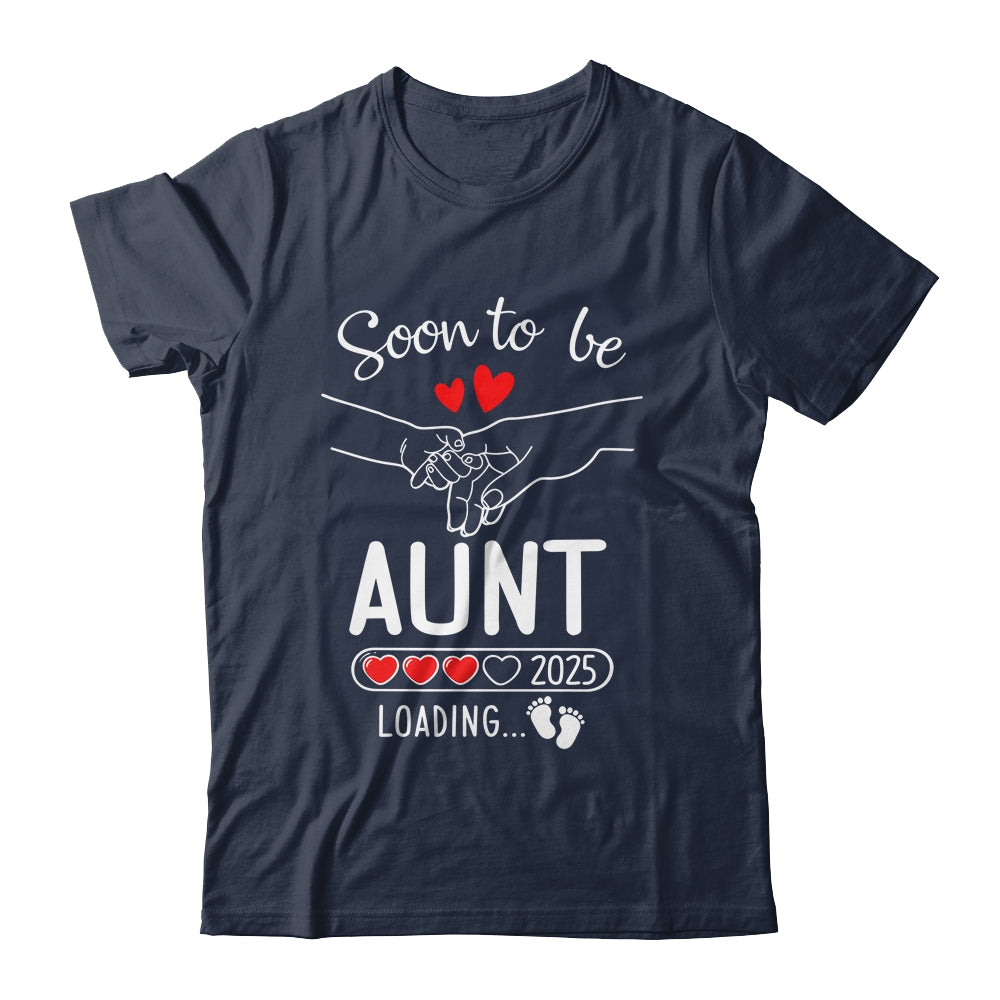 Soon To Be Aunt 2025 Loading Pregnancy Announcement Aunt Shirt & Tank Top | teecentury