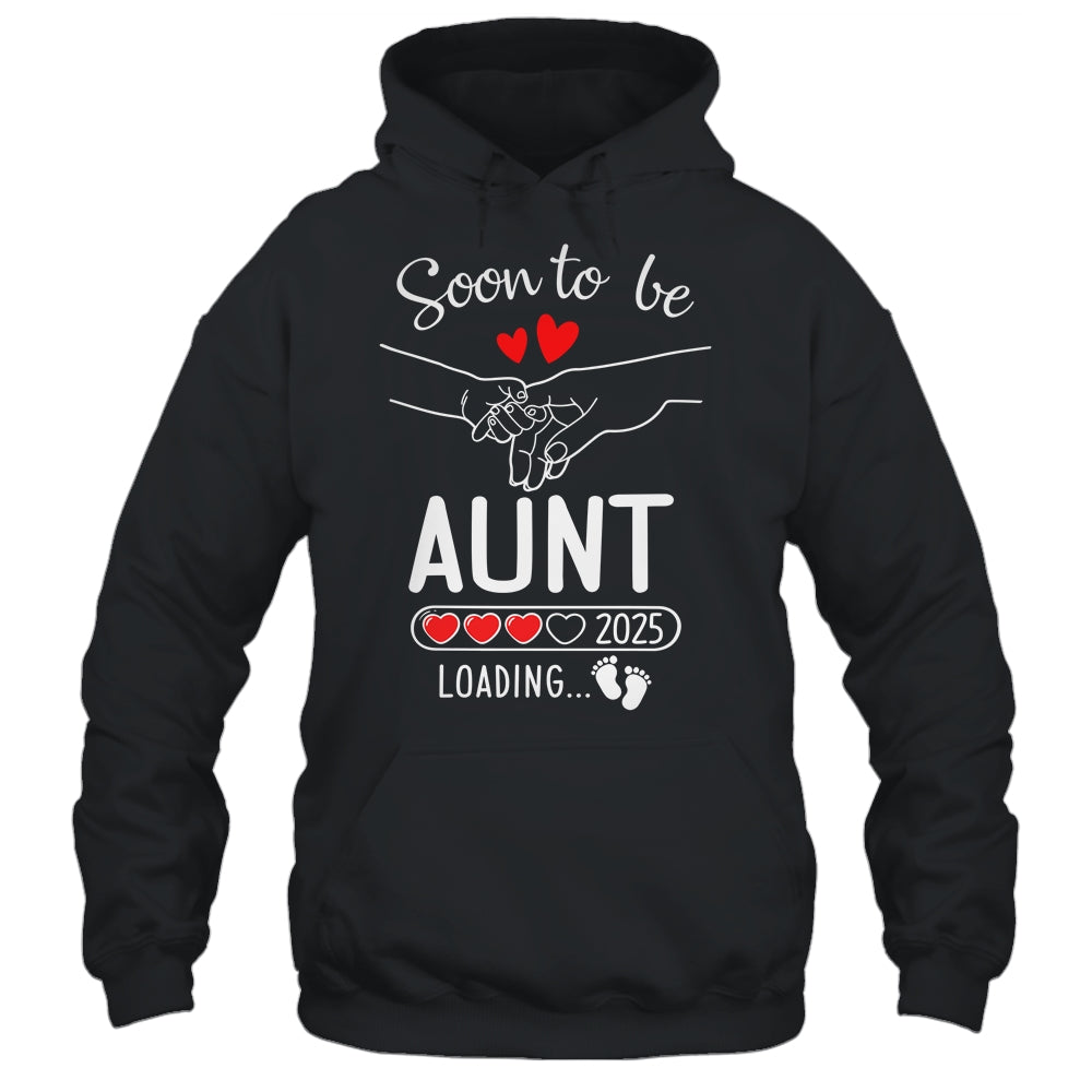 Soon To Be Aunt 2025 Loading Pregnancy Announcement Aunt Shirt & Tank Top | teecentury